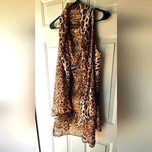 Animal Print Sheer Jacket Medium